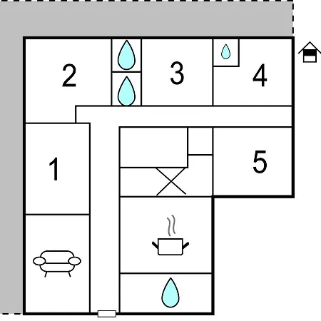 Lägenhet Nice In W/ Sauna And 5 Bedrooms